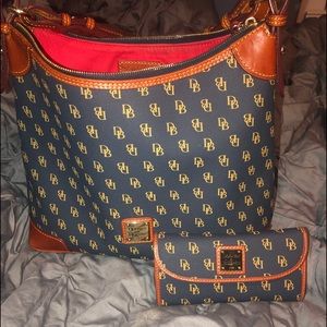 Dooney and Bourke Gretta Hobo with matching wallet